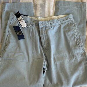 Polo Ralph Lauren Light Blue Chinos Straight Fit 32/30 Mens Cotton Pants New